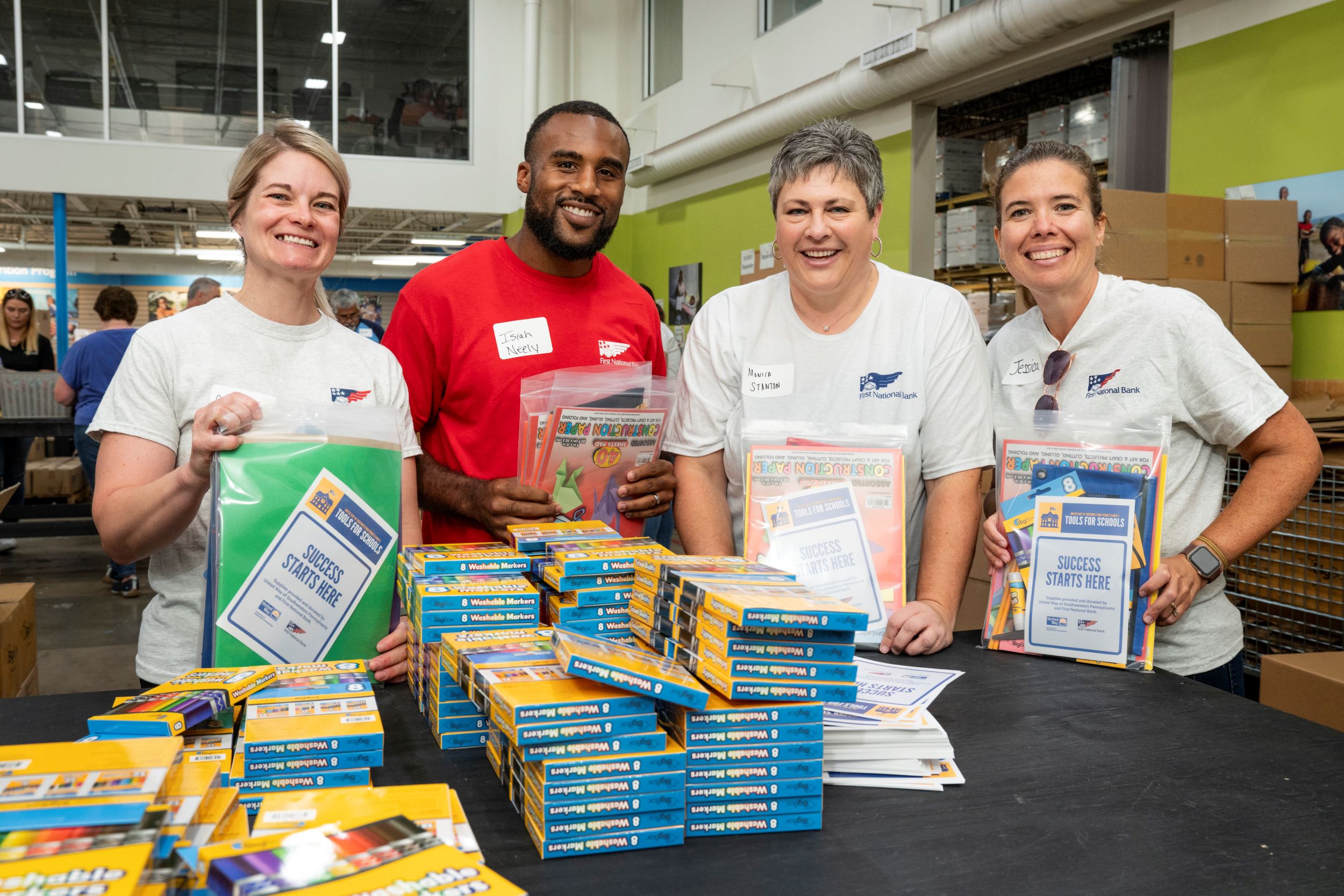 Volunteers at United Way's Tools for Schools packing event.