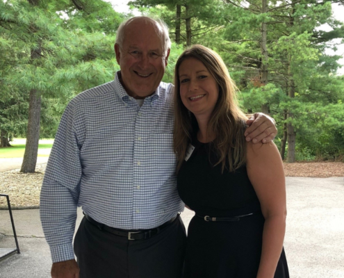 Renee Sarver with Steve Blass at the Kennametal golf outing